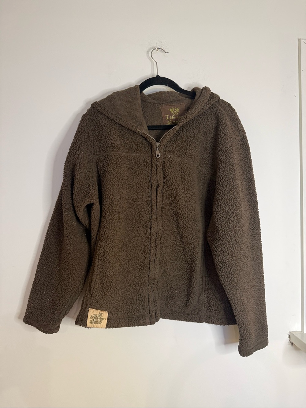 Life Is Good Brown Sherpa Fleece Jacket